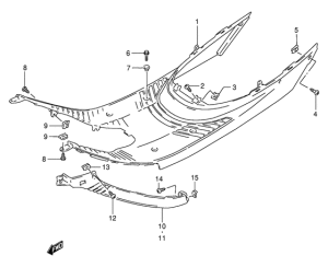 AE50 Щиток облицовочный задний