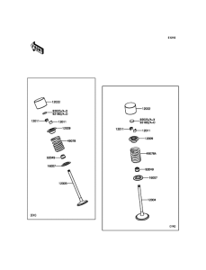 ZX1400 Клапана