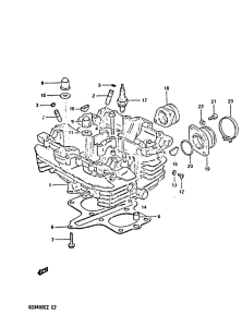 GSX400 Головка цилиндров