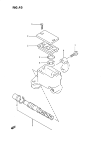 DR650 Передний тормозной цилиндр