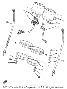 XT500D Спидометр-тахометр