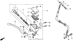 VF750C Передний главный тормозной цилиндр