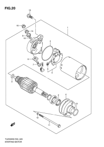 TU250 Стартерный мотор