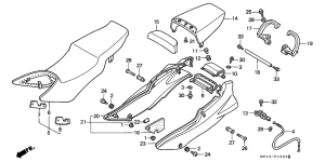 VFR750F Seat / rear cowl