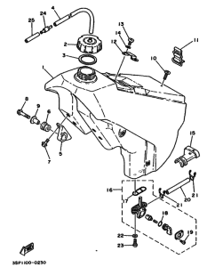 YZ250 YZ250B Tank fuel