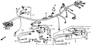 VF1100C Wire harness + ignition coil