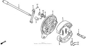 VT750C Задний тормоз