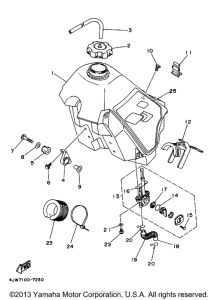 WR250Z Топливный бак