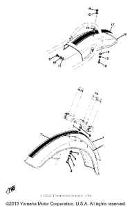 SC500A Front fender - rear fender