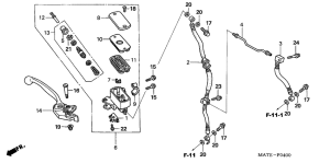 CBR1100XX Fr. brake master cylinder