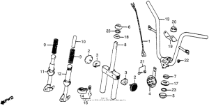 NC50 Handlebar + horn + front fork