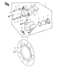KZ550 Передний суппорт