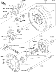ZR1200 Задняя ступица колеса