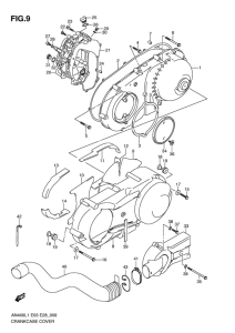 AN400 Crankcase cover ass`y  (v