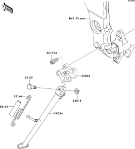ZX1000 Подножка