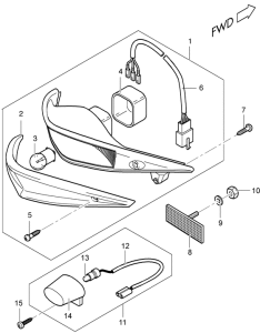 UF50 Задний комбинированный сигнал