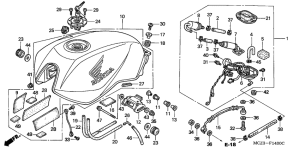 CB900F Tank fuel