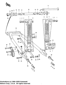 KD175 Swing arm / shock absorbers