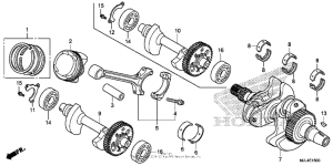 NC700X (DCT) Коленчатый вал и поршни