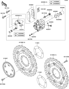 ZR750 Передний тормоз