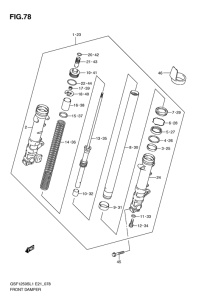 GSF1250S Передняя вилка