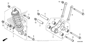 NC700J (DCT) Задние амортизаторы