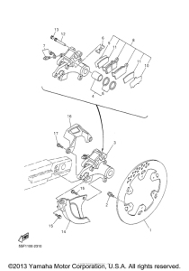 YZ426FP Задний суппорт