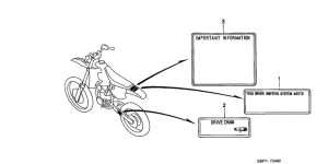 CR80R Лейбл предостережения