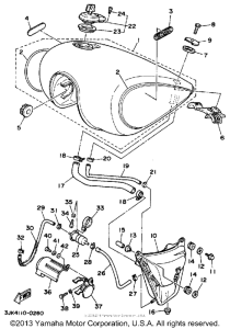XV1100AC Топливный бак