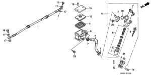 NSR125R Rr. brake master cylinder