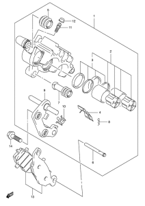 VL800 Передний суппорт