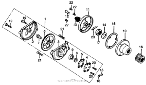 CT125 Oil pump + oil filter rotor