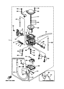 XT225 XT225R Carburetor assy