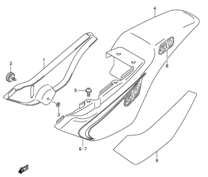 JR50 Обтекатель задний