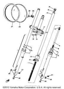 YZ80E Передняя вилка