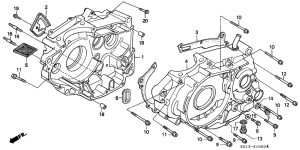 XR250R Картер двигателя