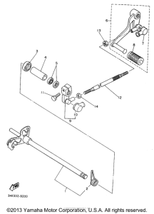 FZR600RH Вал переключения