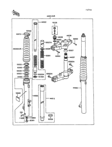KL250 Передняя вилка