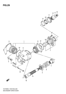 VLR1800 Secondary drive gear