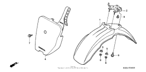 CRF80F Переднее крыло