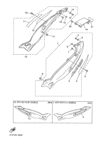 YZF600R Боковые обтекатели