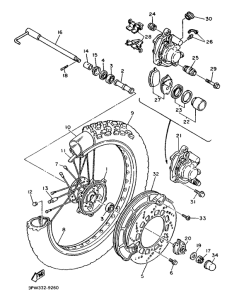 XT600H (33.OKW) Переднее колесо