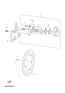 TZR50 Задний суппорт