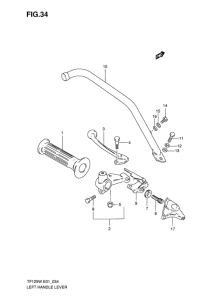 TF125 Рычаг сцепления