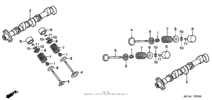 GL1800 Распределительный вал и клапана