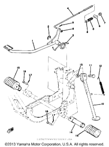 GTMXC Stand - footrest - brake pedal