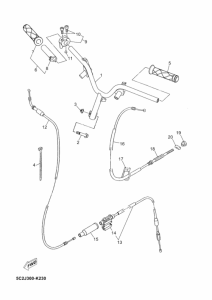 YN50 Рулевой рычаг и кабель
