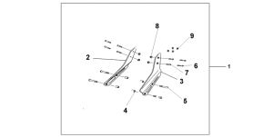 VTX1800C Backrest - rear carrier stay