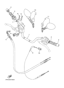 TDM900A Steering handle & cable