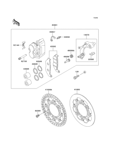 KX125 Передний тормоз